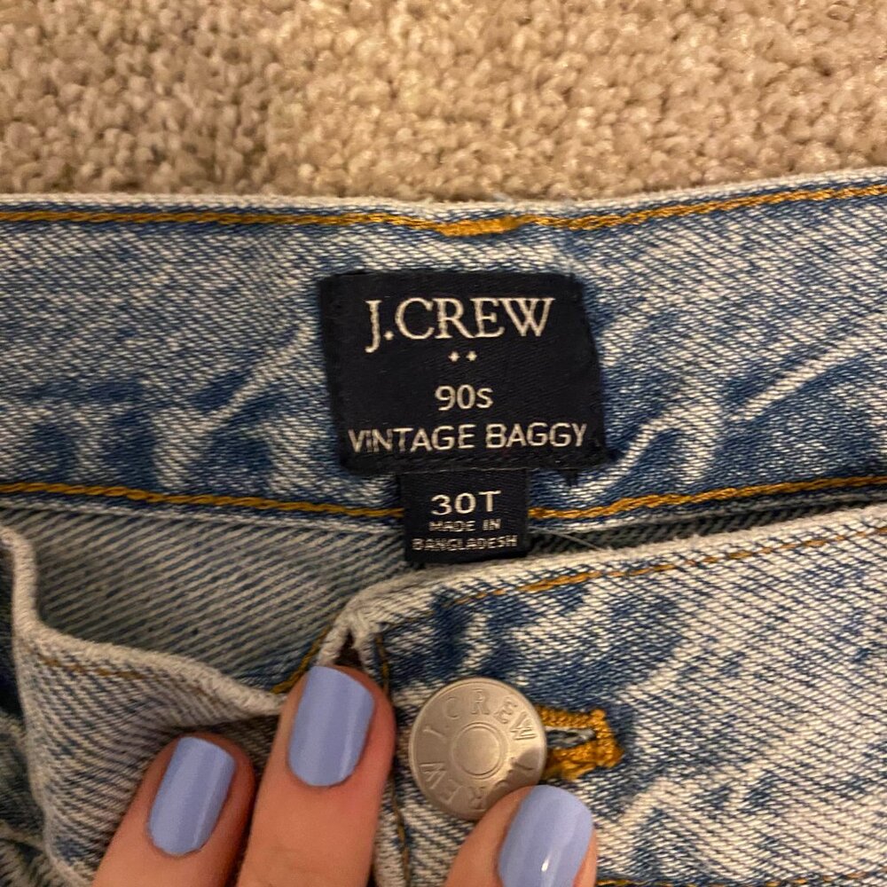 NWT J. Crew Factory 90s Vintage Baggy Jean Size 30T - Picture 8 of 16